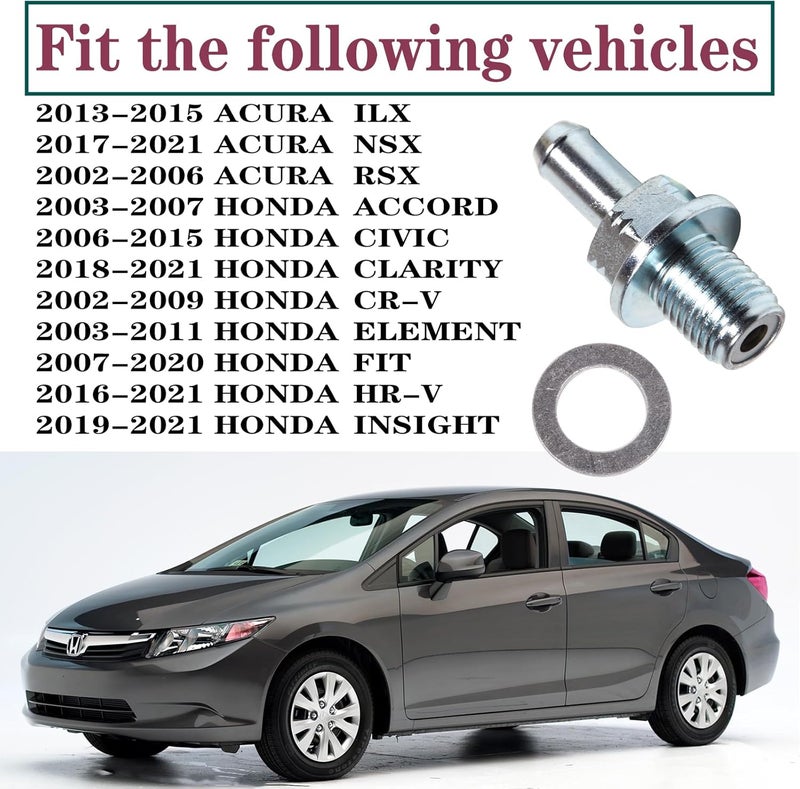 BEONEO 045-0357 17130-PND-A01 For Honda CRV Accord Elemant Civic PCV Valve Clarity CR-V HR-V Insight-Positive Crankcase Ventilation Valve 17130PNDA01 0450357 17130RBBA01 17130-RBB-A01 1.5 1.8 2.0 2.4L - Image 2